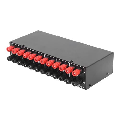 Audio Selector Box, 2 Speaker Out Passive Selector Switch Manual Switching Wide Compatibility for Music