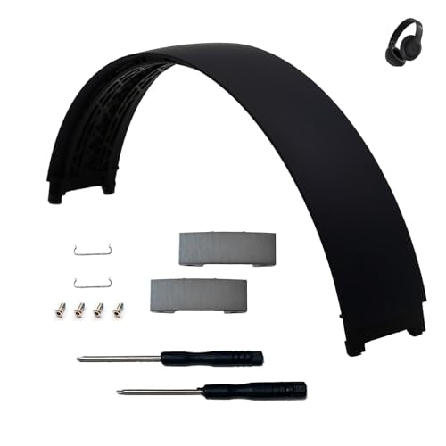 Studio Pro Headband & Hinge Replacement for Beats Studio Pro Headphone, Durable Repair Kit Metal Folding Hinge Headband Parts Set（Black）