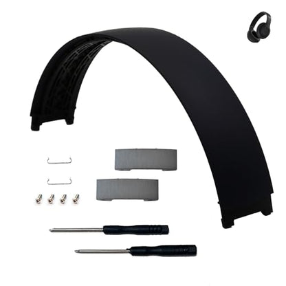 Studio Pro Headband & Hinge Replacement for Beats Studio Pro Headphone, Durable Repair Kit Metal Folding Hinge Headband Parts Set（Black）