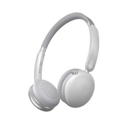 LORELEI Q60 Wireless Bluetooth On Ear Headphones，Built-in Micphone, 40 Hours Up Battery Life, Lightweight ，Bass Mode, Memory Earmuffs (Silver) - color: Silver