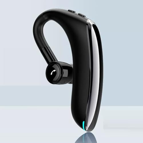 AYI Bluetooth Earpiece Headphone Dual Noise Cancelling Mic Painless Open-Ear Handsfree Stereo Sound Left/Right Changeable Earhook Earphones for Driving/Business/Gym-Single Ear Headset F900 Black - color: Single Ear Headset F900 Black