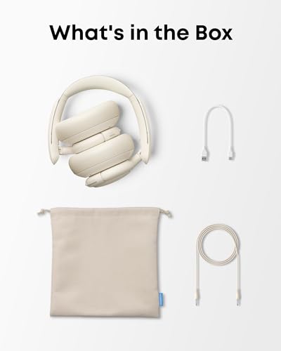 Soundcore by Anker Q30 Hybrid Active Noise Cancelling Headphones, White - color: Beige