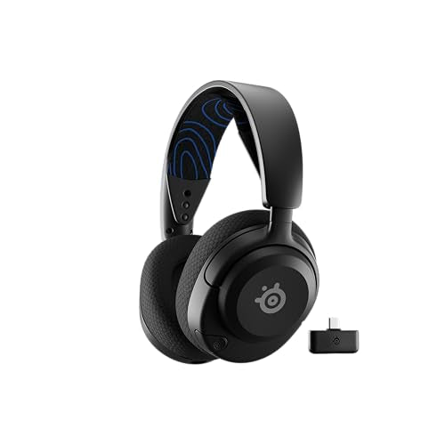 SteelSeries Arctis Nova 5P Wireless Multi-System Gaming Headset — Neodymium Magnetic Drivers — 100+ Audio Presets — 60 HR Battery — 2.4GHz or BT — ClearCast Gen2.X Mic — PS5, PS4, PC, Switch, Mobile - color: Black, style: PlayStation