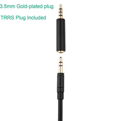 3.5mm Mic Replacement for Turtle Beach Stealth Pro Gaming Headset, Laptop | PC Computer, GoPro Insta360 One RS Camera, PDP Afterglow AG6 - Plug in Gooseneck Aux Microphone, 2-Pack