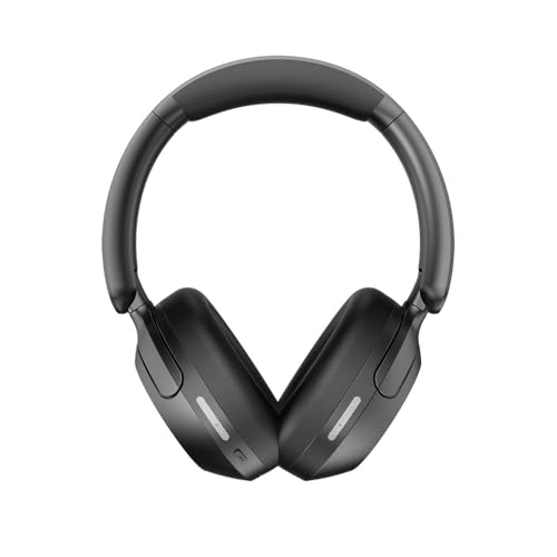 Cubitt Power Headphones with Hybrid ANC | Bluetooth 5.4 Over-Ear Headphones with 60H Playtime, 4 Mics, Auto-Pause, Transparency Mode, Low Latency, Foldable Design, USB-C Fast Charging - Obsidian Black - color: Obsidian Black