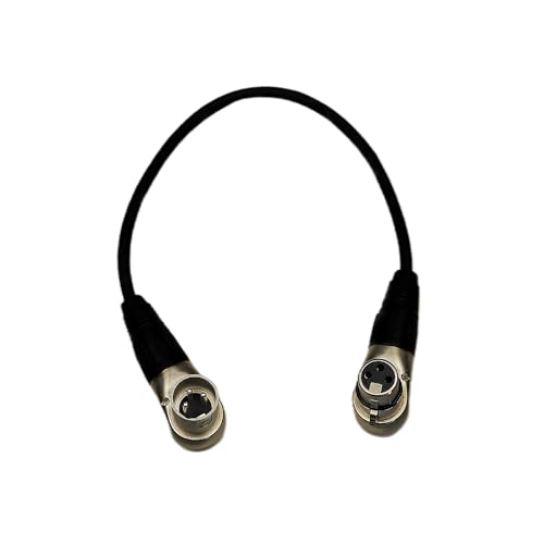 XLR Cable, 1.3 FT Male to Female - Balanced Double Right Angle XLR Plug Jack for Audio Interface, Mixer, Speaker, PA, Camera