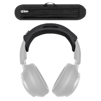 Headband Cushion Cover Compatible with Anker Soundcore Space One, Space One-Pro, Space 1 Pro, Active Noise Cancelling Headphone, 6mm Thick Cushion, No Wobble Zipper Slider, with Hanging Loop