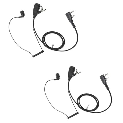 2-Way Radio Earpiece Ear Piece Headset in Ear Earbuds with Coil Tube for Baofeng uv5r uv 5r uv-5r for Retevis rt21 rt22 for Sancom for Kenwood 2 Pin Walkie Talkies(2Pack)