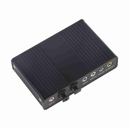 USB 2.0 External Sound Card, 6 Channel 5.1 Surround Adapter, Digital Optical SPDIF Audio Output Adapter for Laptops, Desktop Computers and Machine with USB Port