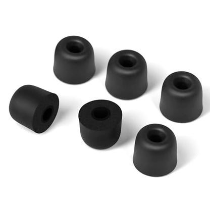 Cyberguys! Memory Foam Ear Tips Replacement for DEWALT Earbuds | Noise-Isolating Foam Earbud Tips, Fits 5.0–5.2mm Nozzle, Soft Comfort, Enhanced Bass Seal, 3 Pairs with Storage Case