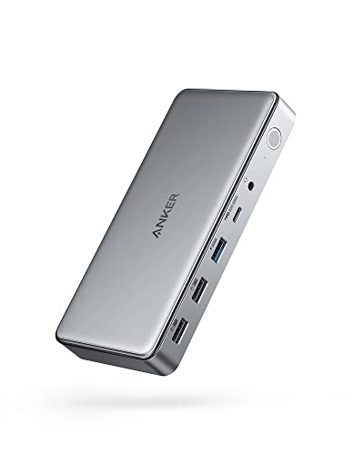 Anker Docking Station (DL6350), 10-in-1 Triple Display, DisplayLink | Triple 4K@30Hz (2 HDMI+1 DP), for Windows Laptops, MacBook Air/Pro and More (The Latest DisplayLink Driver Must Installed)