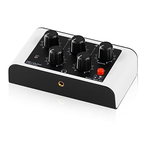 Mini Stereo 4 Channel Line Mixer Headphone Monitoring Club Live Studio Recording
