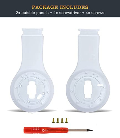 Studio 3 Inside Panel as Same as the OEM Studio3 Inner Earphone Shell Replacement Parts Durable Accessories Repair Kit Compatible with Beats by Dr. Dre Studio 3 (A1914 Headphones (White) - color: White