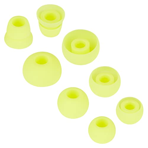 Ear Tips Earbud Tips Earbud Replacement Tips Replacement Earbud Tips Ear Tips For Earbuds Earbud Covers Silicone Tips Compatible With Powerbeats 1 2 3 Wireless Beats By Dre Headphones,4 Pairs (Yellow)
