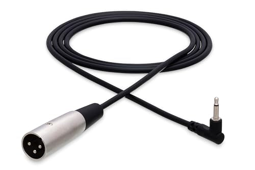 Hosa XVM-305M XLR Male to Right Angle 3.5mm TS Male Cable - 5 Foot