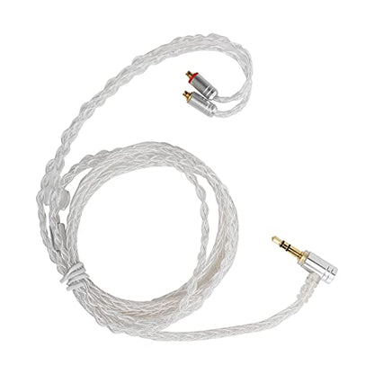 MMCX Earphone Cable Replacement Oxygen Free Copper Silver Plated Wire Balanced Sound for SE215 SE535 SE846 UE900 Headphones 3.5mm Audio Interface 1.2m Length (Transparent 3.5 three-dimensional) - color: Transparent 3.5 three-dimensional