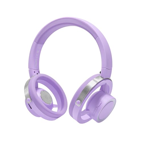 Open-Ear Headphones, 20+ Hour Playtime, Immersive Sound, Wireless Bluetooth Headphones for School, Work, Travel&Daily Use,Purple - color: Purple