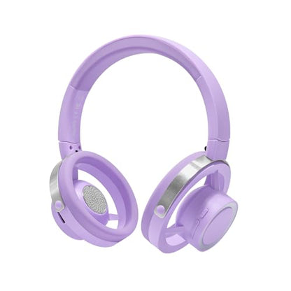 Open-Ear Headphones, 20+ Hour Playtime, Immersive Sound, Wireless Bluetooth Headphones for School, Work, Travel&Daily Use,Purple - color: Purple
