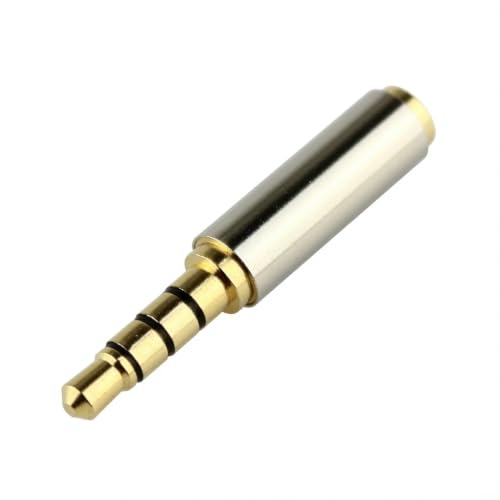 3.5mm Male to 2.5mm Female Headphone Audio Adapter, Silver