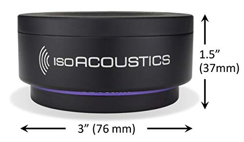 IsoAcoustics Iso-Puck Series Acoustic Isolators (Iso-Puck 76, 40 lbs or Less/Unit, 2-Pack) - size: Iso-Puck 76, 2 Pack