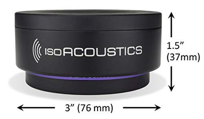 IsoAcoustics Iso-Puck Series Acoustic Isolators (Iso-Puck 76, 40 lbs or Less/Unit, 2-Pack) - size: Iso-Puck 76, 2 Pack