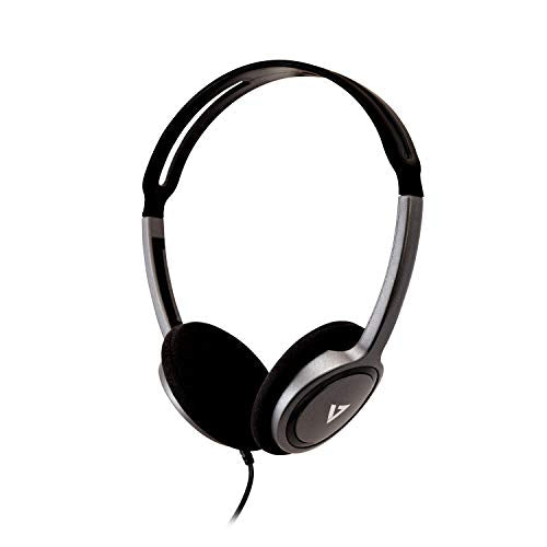 V7 HA310 Lightweight Stereo Headset - Black & Grey