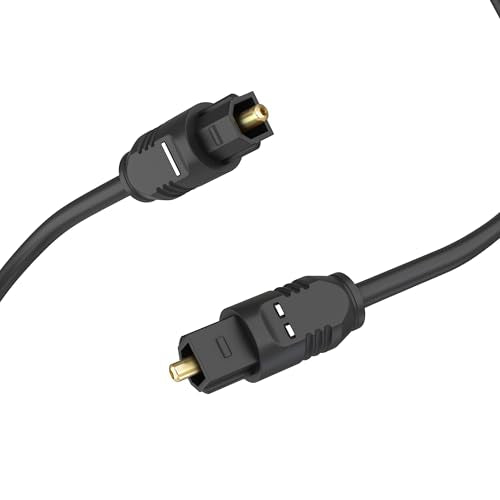 Cmple - Optical Audio Cable 3ft - Slim Fiber Optic Cable Ultra-Thin Gold Plated Toslink Cable Digital S/PDIF Audio For Soundbar Av Receivers, TV Sound Bar, Game Console Slim Optical cord - size: 3FT