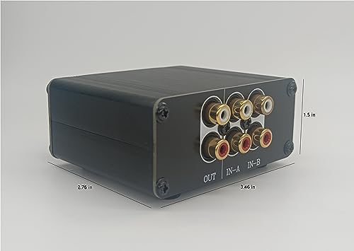 HiFi RCA Passive Preamp Stereo Audio Preamplifier with Volume Control, A/B Audio Switch selector FV2