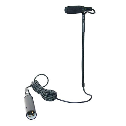 IM80-SH4-FLT Clarinet Clip-On Musical Instrument Microphone for Shure Wireless System 48V Phantom Power Input Flexible Gooseneck Condenser Microphone with Flute/Clarinet Clamp