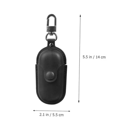 Kisangel Waterproof Earphone Holder Case for 3i, Dust-Proof Portable Earbuds Protective Cover in Crazy Horse Black for Travel and Outdoor Use