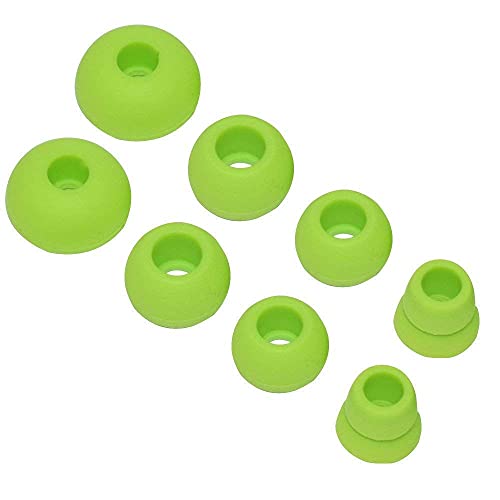 8pcs Silicone Eartips Earbuds Replacement Ear Tips Compatible with Beats by dr dre Powerbeats 3 Stereo Wireless Earphones (Green) - color: Green