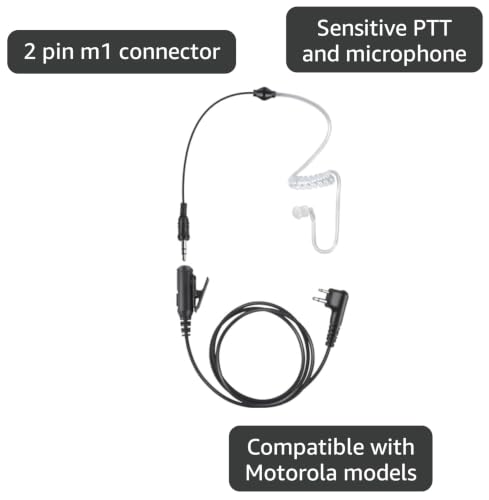 Renastar 2 Pin Ptt Mic Earpiece Two Way Radio Headset for Motorola Walkie Talkie CLS 1010 1040 dlr 1060 bpr40