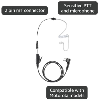 Renastar 2 Pin Ptt Mic Earpiece Two Way Radio Headset for Motorola Walkie Talkie CLS 1010 1040 dlr 1060 bpr40