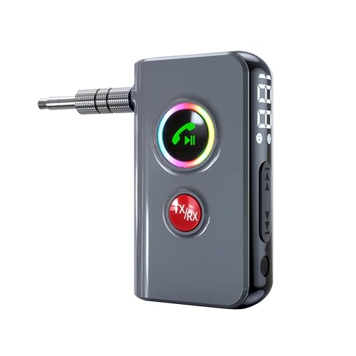 Bluetooth 5.4 Transmitter and Receiver 2 in 1 - Wireless Audio Adapter with 3.5 mm AUX Connector for in-car use - Low-Latency Dual-Mode, hi-fi Stereo, Plug and Play