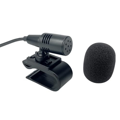 3.5mm Plug Microphone Compatible Replacement for Kenwood DDX DMX DNX DNR DPX KDC KMM Series Car Stereo – Handsfree External Mic for Bluetooth Calling and Navigation Use with 9FT Cable