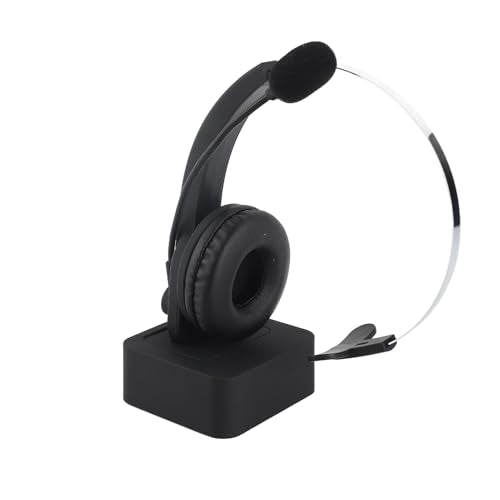 2.4GHz Wireless Call Center Earphone On Ear Headset with Charging Dock for Business Conference Calls, Language Learning, Adjustable Calling Headset