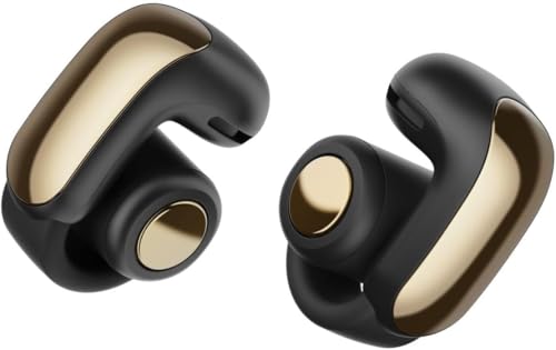 Bose Ultra Open Bluetooth Earbuds, True Wireless Earbuds with OpenAudio for Awareness, Clip On Design for Comfort, Immersive Audio, Up to 48 Hrs of Playtime + 20W Wall Charger (Desert Gold) - color: Desert Gold