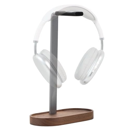 muso wood Headphone Stand with Storage Base for Desktop