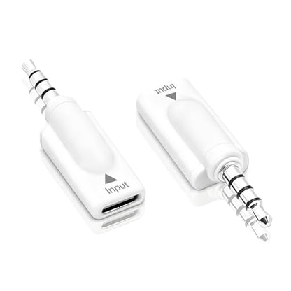 Poyiccot USB C to 3.5mm Headphone Jack Adapter 2 Pack, USB Type C Female to 3.5mm Male Audio Adapter, Type C to AUX Converter HiFi DAC Headphone Jack for iPhone 15,MacBook, Car Audio, White - style: 2 Pack Male to Female White
