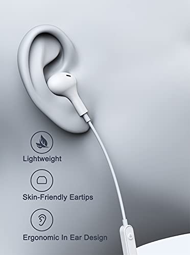 Noise Isolating Wired Earbuds Headphones Earphones w/Microphone Compatible with Samsung Galaxy A16 A15 A14 A06 A05 A03S A25 A26 S10 S9 Plus S10e, Moto G 5G G Play, 3.5mm Cell Phone Computer -Black