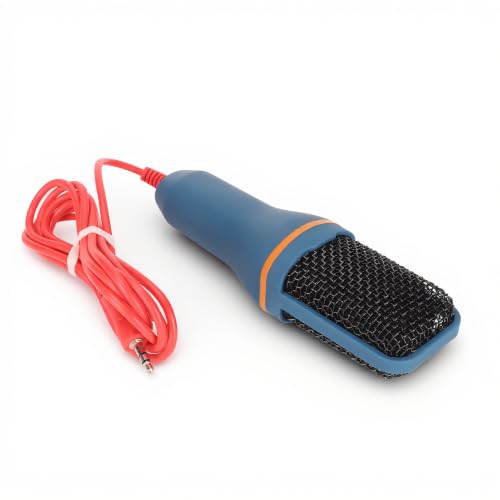 Professional Desktop Condenser Microphone 3.5mm, Omnidirectional Recording Mic for PC, Laptop, Gaming, Podcasting – Plug & Play, Compact