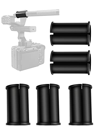 6 Pcs Microphone Shock Mount Rubber Spacer Tube Microphone Sleeve Washer Compatible with Sony Camcorder Rode NTG, Sennheiser MKH Shotgun Mic FX3,FS7,FX6,FX8,FX9,NX80,FS5