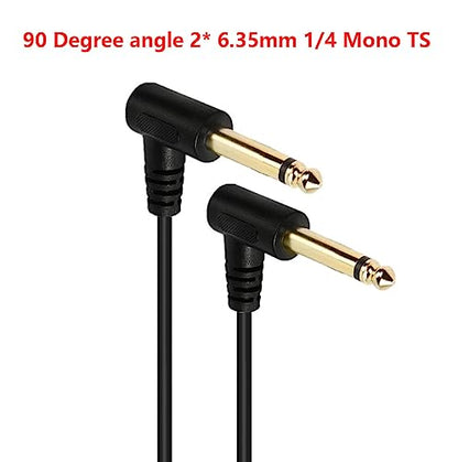3.5mm to 6.35mm Splitter Audio Cable, 90 Degree 1/8 TRS Stereo Male to Dual 1/4 Mono TS Male Right Angle Y Audio Cable (30cm/1 Feet) - color: 30cm/1 Feet