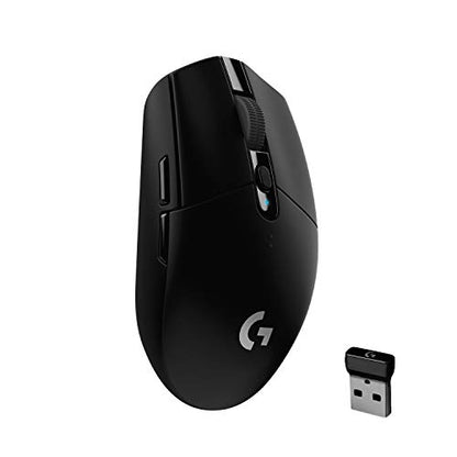 Logitech G335 Wired Gaming Headset, with Flip to Mute Microphone, 3.5mm Audio Jack, Memory Foam Earpads – Black & 05 Lightspeed Wireless Gaming Mouse, Hero 12K Sensor, 12,000 DPI, Lightweight - Black