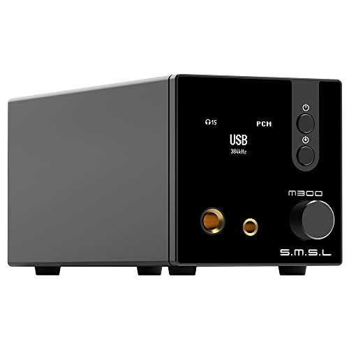 S.M.S.L Upgraded M300SE HiFi Headphone Amplifier, 2PCS of CS43131 MQA Audio DAC, USB/Optical/Coaxial/Bluetooth Input DSD MQA XMOS Balanced XLR Output THD+N 0.00013% with Remote Control