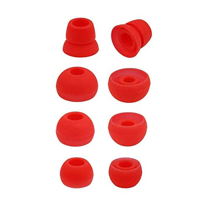 Replacement Silicone Earbuds Ear Tips Eargels Buds Set Compatible with Beats Powerbeats 3 Powerbeats 2 Wireless in-Ear Earphones (4 Pairs/Dark Red) - color: Dark Red