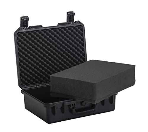 MEIJIA Premium Waterproof Hard Camera Case,Hard Case with customizable fit foam,Full Protection with Light&Convenient Design,Elegant Black (19.3"x15.25"x7.3") - size: 19.3"x15.25"x7.3"