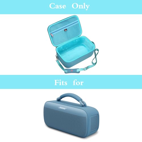 Hard Protective Case Suitable for Bose SoundLink Max Portable Speaker, Shockproof Portable Travel Case with Shoulder Strap, Case Only, Blue - color: Blue