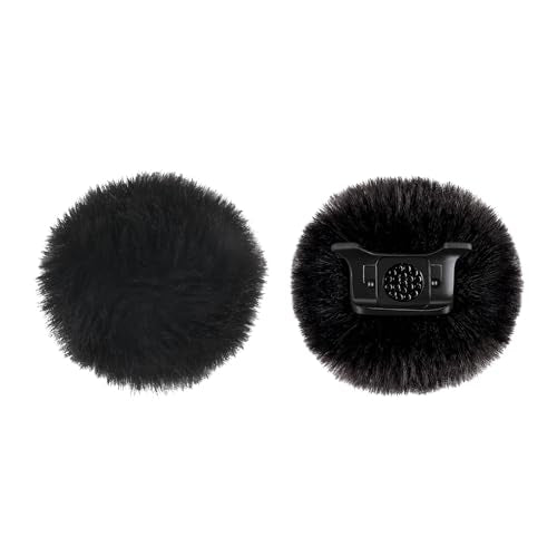 Microphone Windscreen for DJI MIC MINI (2024) Wireless Microphone Furry Wind Muff Accessories (2 Packs-Black) - color: black-2 pcs
