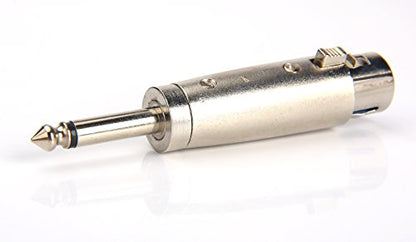 Professional 6.35mm 1/4 Inch Mono Male Plug to 3 Pin XLR Female Jack Stereo Audio Microphone Adapter Converter Connector - color: SET 1